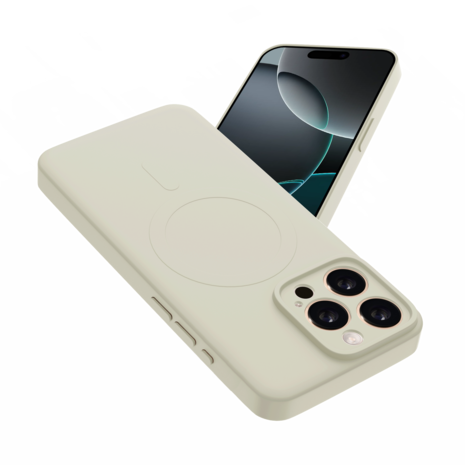 ShieldCase® ShieldCase iPhone 15 Pro Silikon MagSafe back cover (Beige) ShieldCase® ShieldCase iPhone 15 Pro Silikon MagSafe back cover (Beige)