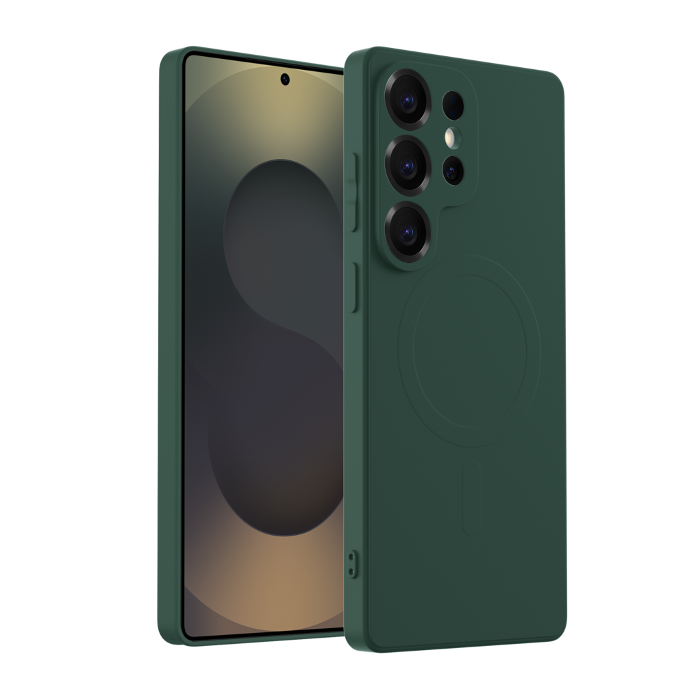 ShieldCase® ShieldCase Samsung Galaxy S24 Ultra Silikon MagSafe back cover (Dunkelgrün)