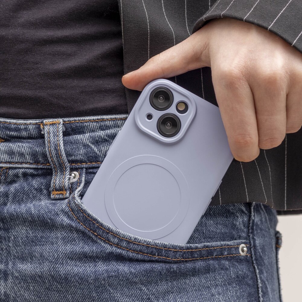 ShieldCase® ShieldCase iPhone 15 Silikon MagSafe back cover (Lila) ShieldCase® ShieldCase iPhone 15 Silikon MagSafe back cover (Lila)