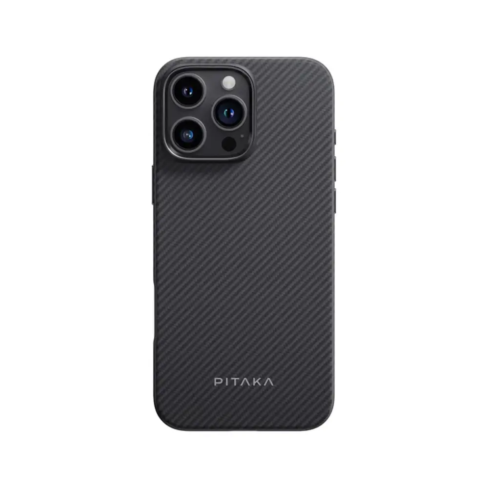Pitaka Pitaka iPhone 16 Pro Military-grade Hülle (Schwarz/Grau)