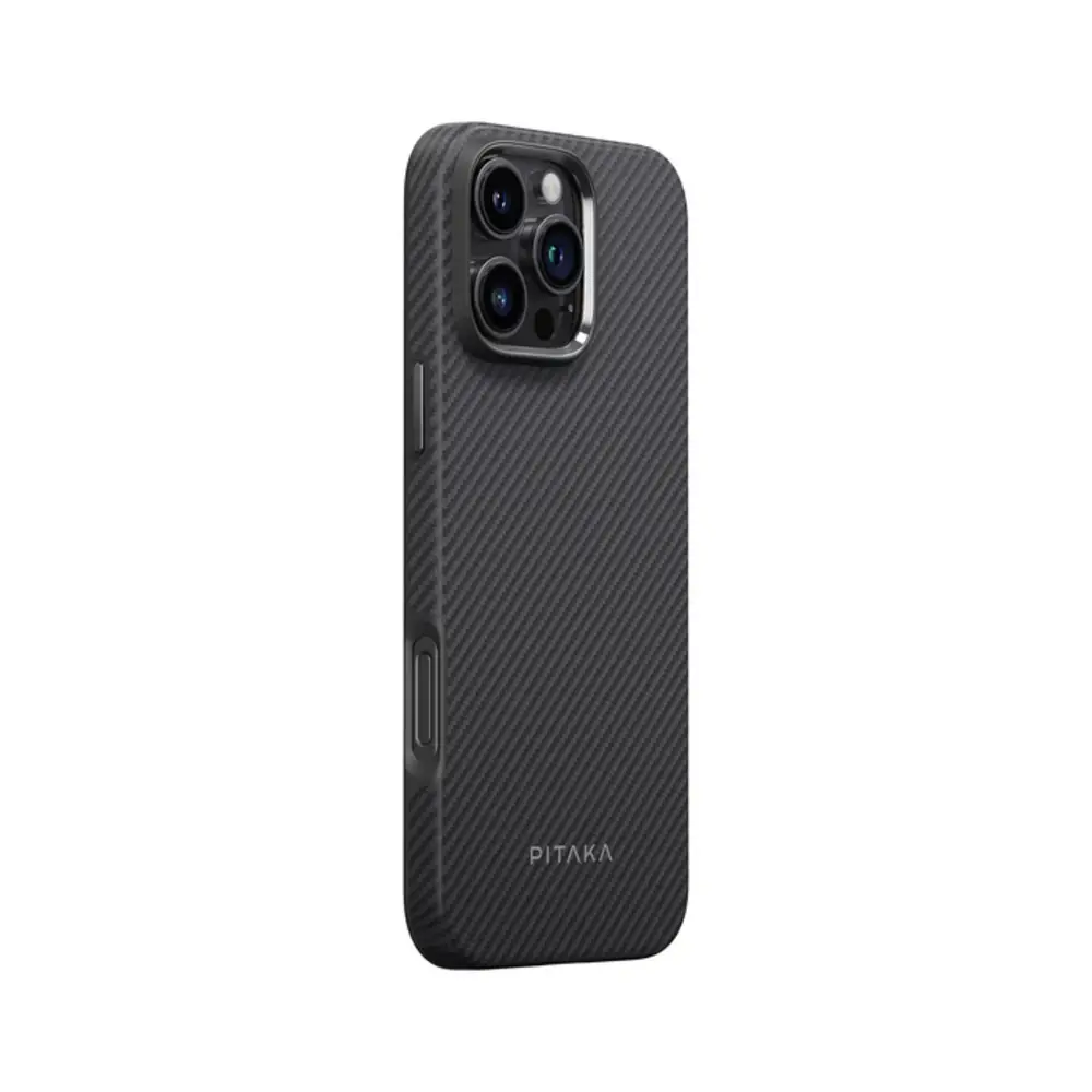Pitaka Pitaka iPhone 16 Pro Military-grade Hülle (Schwarz/Grau)