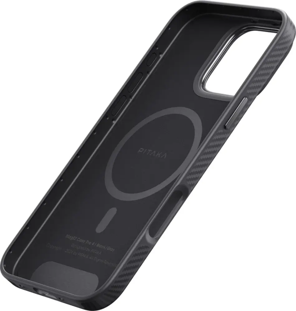 Pitaka Pitaka iPhone 16 Pro Military-grade Hülle (Schwarz/Grau)