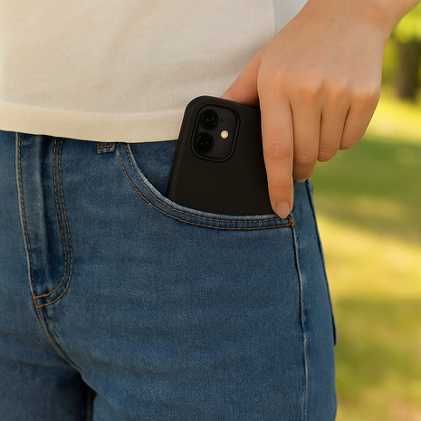 Ceezs Ceezs iPhone 13 Hülle Silikon Schwarz Ceezs Ceezs iPhone 13 Hülle Silikon Schwarz