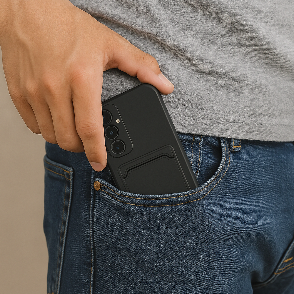 ShieldCase® ShieldCase Samsung Galaxy A14 4G/5G Silikonhülle mit Kartenfach (Schwarz) ShieldCase® ShieldCase Samsung Galaxy A14 4G/5G Silikonhülle mit Kartenfach (Schwarz)