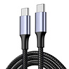 Coverzs Coverzs 100W USB-C braided ladegerät - 1m (Schwarz) Coverzs Coverzs 100W USB-C braided ladegerät - 1m (Schwarz)
