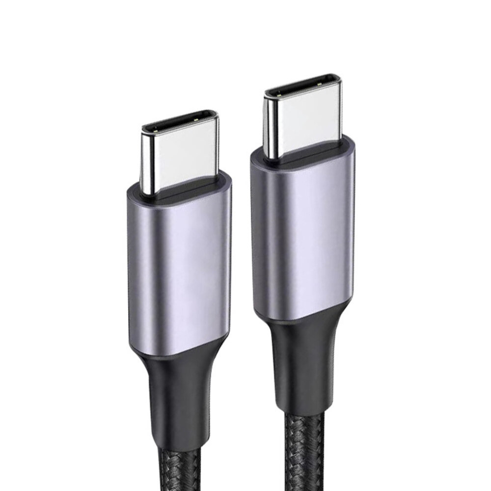 Coverzs Coverzs 100W USB-C braided ladegerät - 1m (Schwarz)