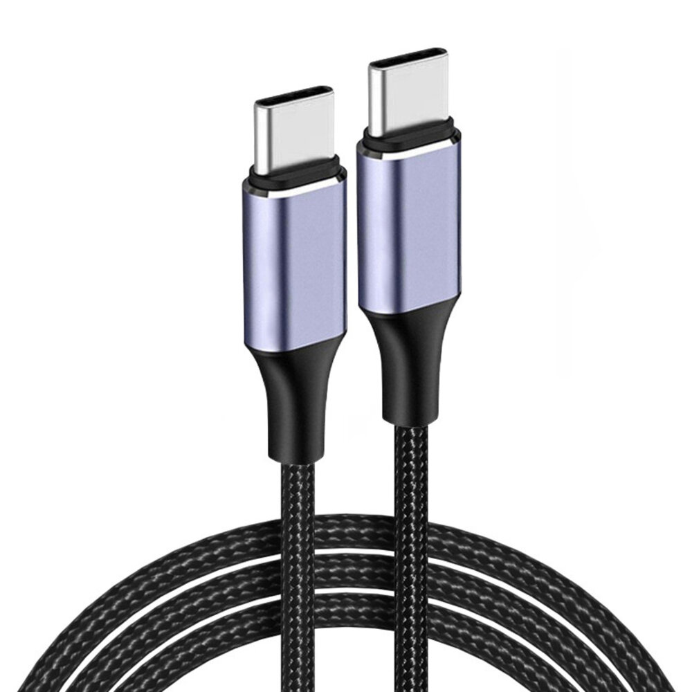 Coverzs Coverzs 100W USB-C braided ladegerät - 3m (Schwarz) Coverzs Coverzs 100W USB-C braided ladegerät - 3m (Schwarz)