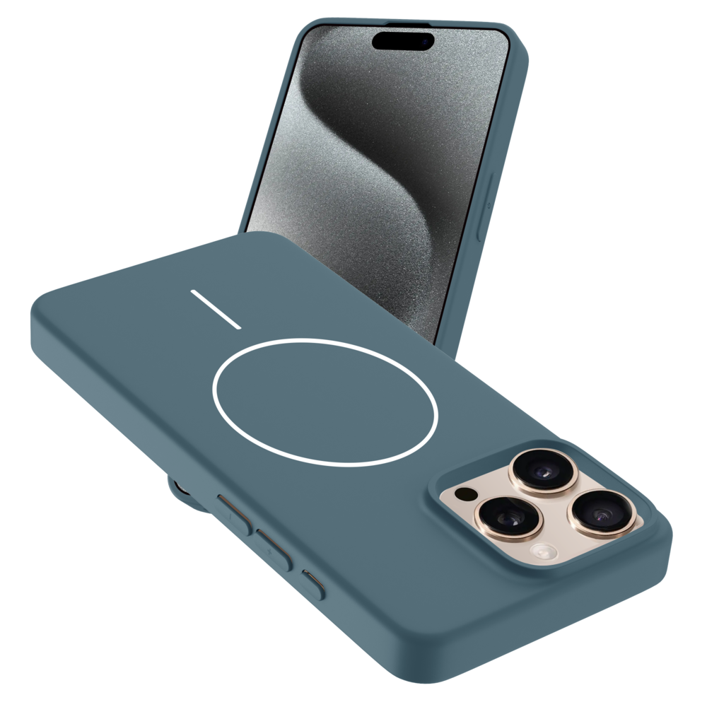 Coverzs Coverzs iPhone 13 Pro Max MagSafe Silikonhülle 'Slim' (Dunkelblau) Coverzs Coverzs iPhone 13 Pro Max MagSafe Silikonhülle 'Slim' (Dunkelblau)