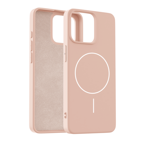 Coverzs Coverzs iPhone 13 Pro Max MagSafe Silikonhülle 'Slim' (Hellrosa) Coverzs Coverzs iPhone 13 Pro Max MagSafe Silikonhülle 'Slim' (Hellrosa)