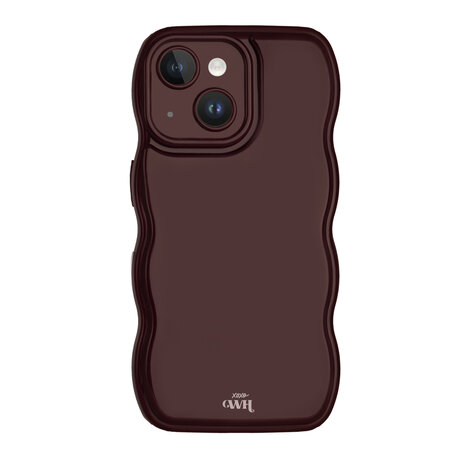 xoxo Wildhearts xoxo Wildhearts Glossy Wavy Case Burgundy - iPhone 14 Hülle