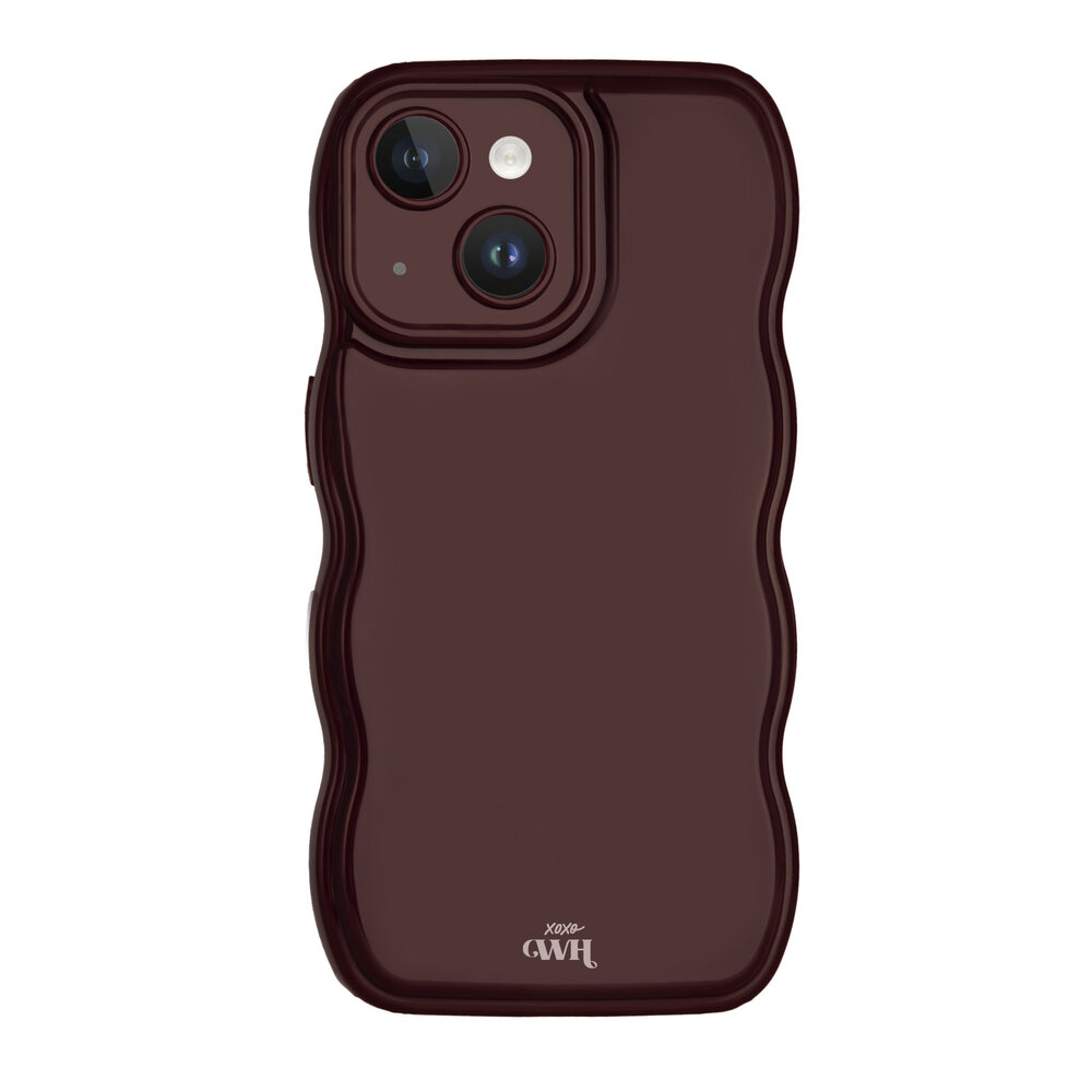 xoxo Wildhearts xoxo Wildhearts Glossy Wavy Case Burgundy - iPhone 15 Hülle