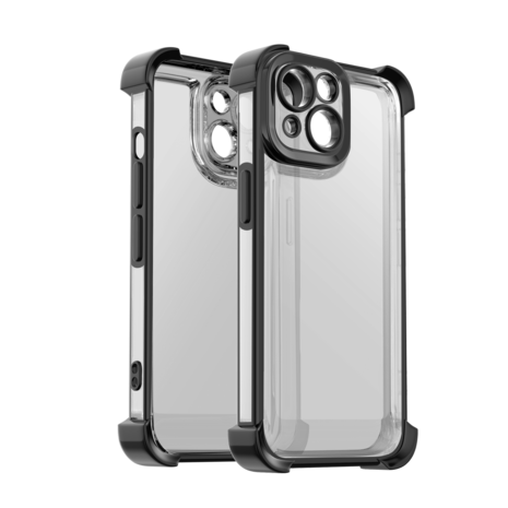 Ceezs Ceezs iPhone 15 TPU Shockcase mit Kameraschutz (Schwarz)