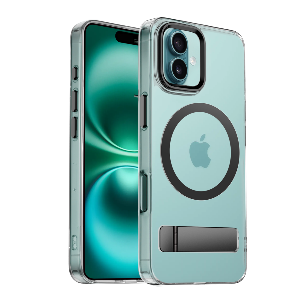 Coverzs Coverzs iPhone 16 MagSafe Hardcase mit Ständer (Schwarz)