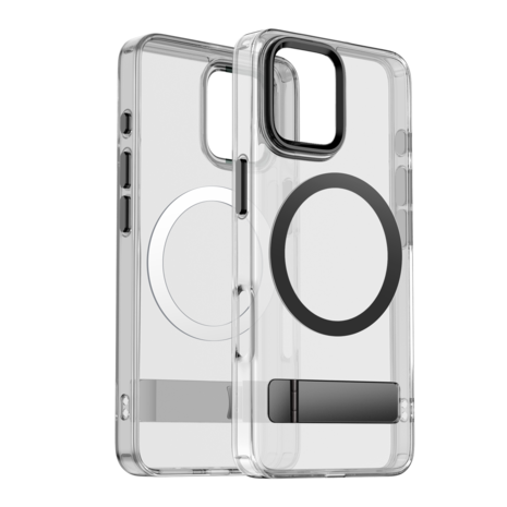 Coverzs Coverzs iPhone 16 MagSafe Hardcase mit Ständer (Schwarz)