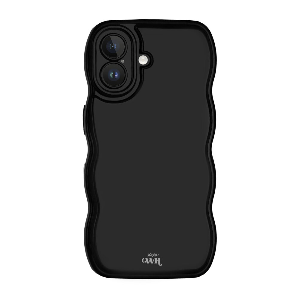 xoxo Wildhearts xoxo Wildhearts Glossy Wavy Case Black - iPhone 16 Plus Hülle