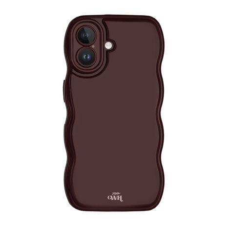 xoxo Wildhearts xoxo Wildhearts Glossy Wavy Case Burgundy - iPhone 16 Plus Hülle