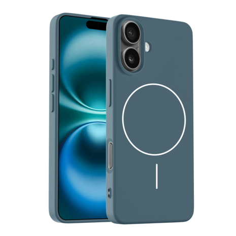 Coverzs Coverzs iPhone 16 Plus MagSafe Silikonhülle 'Slim' (Dunkelblau) Coverzs Coverzs iPhone 16 Plus MagSafe Silikonhülle 'Slim' (Dunkelblau)