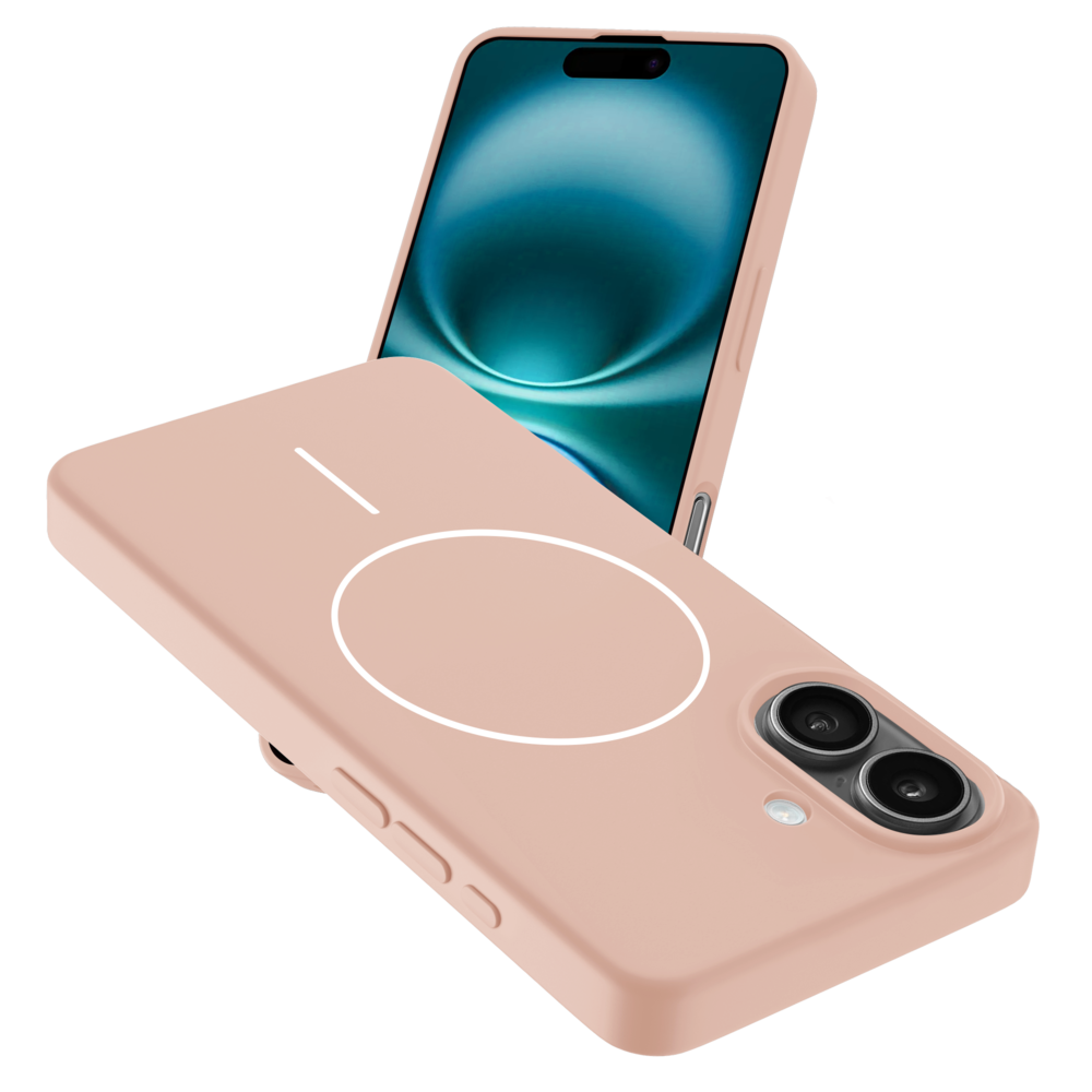 Coverzs Coverzs iPhone 16 Plus MagSafe Silikonhülle 'Slim' (Hellrosa) Coverzs Coverzs iPhone 16 Plus MagSafe Silikonhülle 'Slim' (Hellrosa)