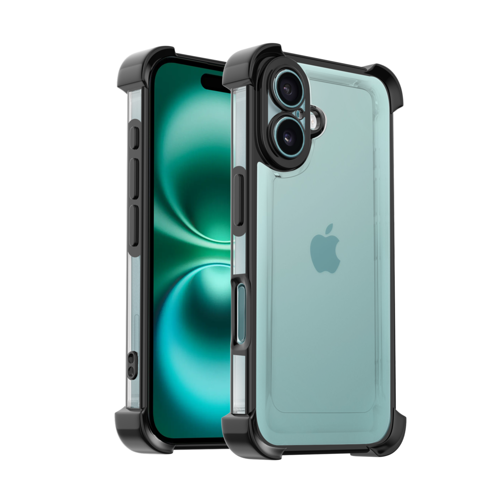 Ceezs Ceezs iPhone 16 Plus TPU Shockcase mit Kameraschutz (Schwarz)