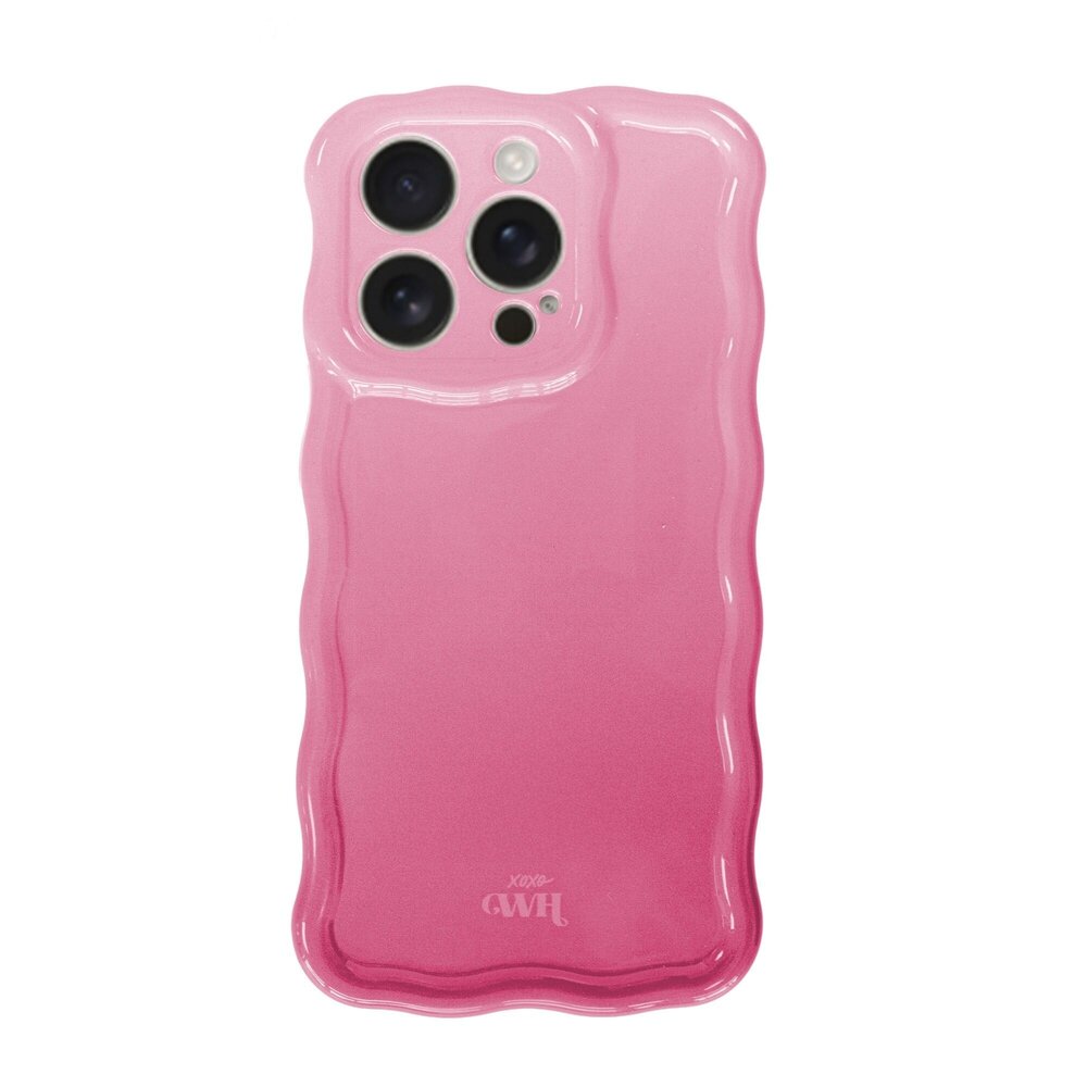 xoxo Wildhearts xoxo Wildhearts Glossy Wavy Case Pink Sorbet - iPhone 16 Pro Max Hülle