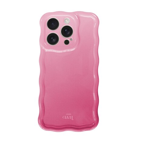xoxo Wildhearts xoxo Wildhearts Glossy Wavy Case Pink Sorbet - iPhone 16 Pro Max Hülle