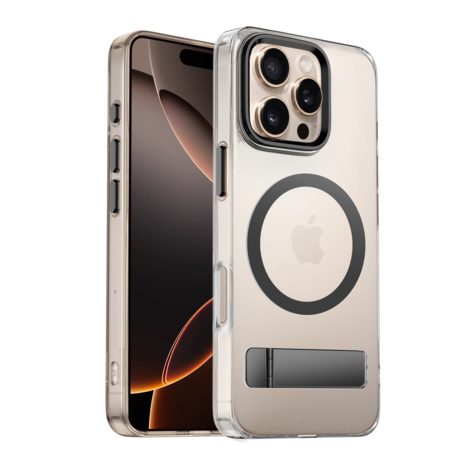 Coverzs Coverzs iPhone 16 Pro Max MagSafe Hardcase mit Ständer (Schwarz)