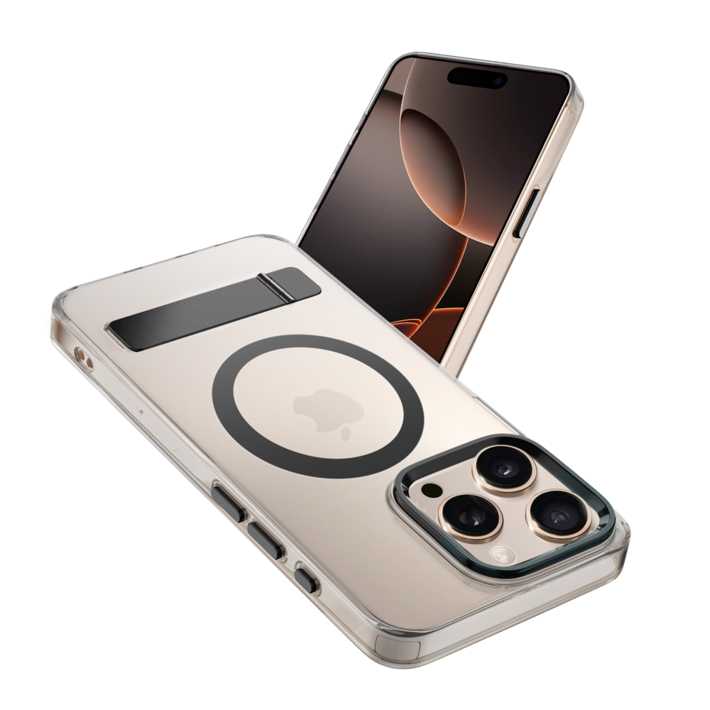 Coverzs Coverzs iPhone 16 Pro Max MagSafe Hardcase mit Ständer (Schwarz)