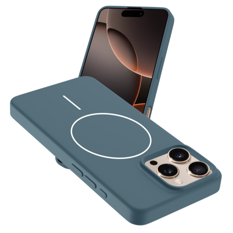 Coverzs Coverzs iPhone 16 Pro Max MagSafe Silikonhülle 'Slim' (Dunkelblau)