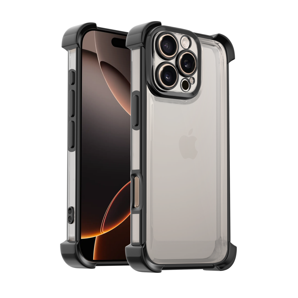 Ceezs Ceezs iPhone 16 Pro Max TPU Shockcase mit Kameraschutz (Schwarz)