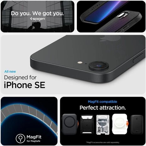 Spigen Spigen iPhone 16E Magfit Hülle (Schwarz) Spigen Spigen iPhone 16E Magfit Hülle (Schwarz)