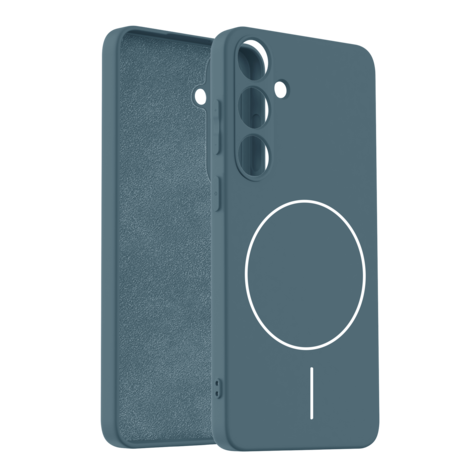 Coverzs Coverzs Samsung Galaxy S24 magSafe Silikonhülle 'Slim' (Dunkelblau) Coverzs Coverzs Samsung Galaxy S24 magSafe Silikonhülle 'Slim' (Dunkelblau)