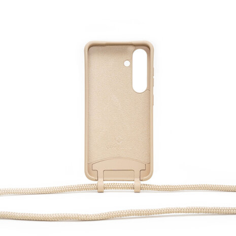 Coverzs Coverzs Samsung Galaxy S24 Silikonhülle mit Kord (Beige) Coverzs Coverzs Samsung Galaxy S24 Silikonhülle mit Kord (Beige)