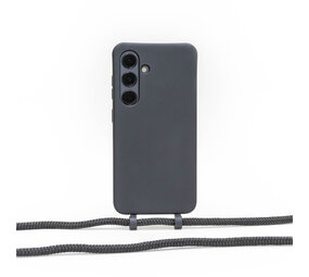 Coverzs Samsung Galaxy S24 Silikonhülle mit Kord (Schwarz) Coverzs Samsung Galaxy S24 Silikonhülle mit Kord (Schwarz)