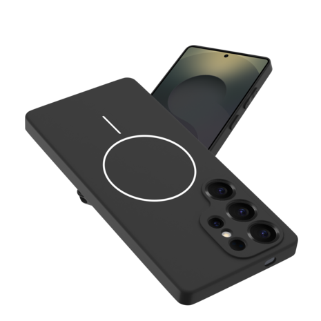 Coverzs Coverzs Samsung Galaxy S24 Ultra magSafe Silikonhülle 'Slim' (Schwarz) Coverzs Coverzs Samsung Galaxy S24 Ultra magSafe Silikonhülle 'Slim' (Schwarz)