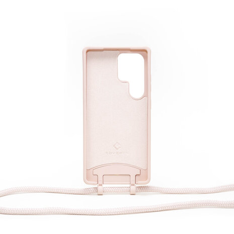 Coverzs Coverzs Samsung Galaxy S24 Ultra Silikonhülle mit Kord (Rosa) Coverzs Coverzs Samsung Galaxy S24 Ultra Silikonhülle mit Kord (Rosa)