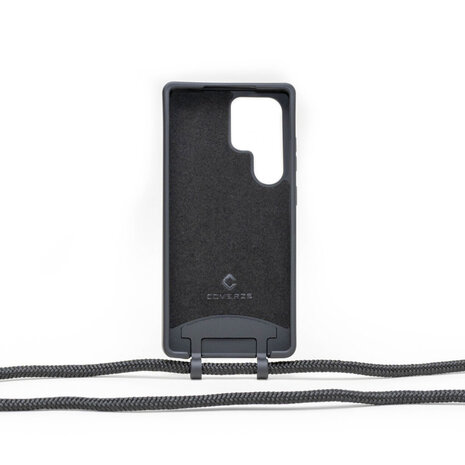 Coverzs Coverzs Samsung Galaxy S24 Ultra Silikonhülle mit Kord (Schwarz) Coverzs Coverzs Samsung Galaxy S24 Ultra Silikonhülle mit Kord (Schwarz)