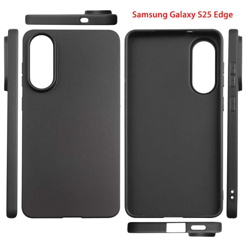 Ceezs Ceezs Samsung Galaxy S25 Edge Hülle siliconen (Schwarz) Ceezs Ceezs Samsung Galaxy S25 Edge Hülle siliconen (Schwarz)