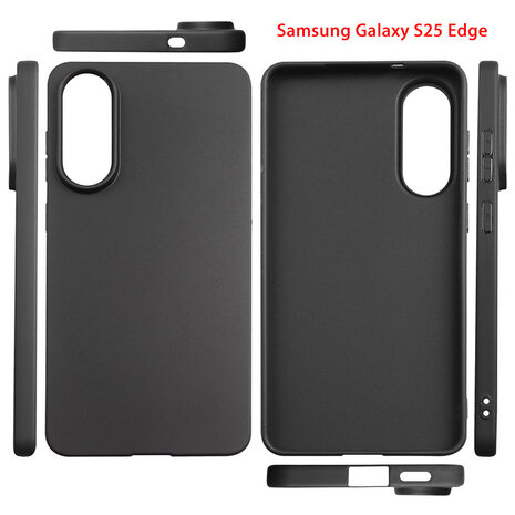 Ceezs Ceezs Samsung Galaxy S25 Edge Hülle siliconen (Schwarz) Ceezs Ceezs Samsung Galaxy S25 Edge Hülle siliconen (Schwarz)