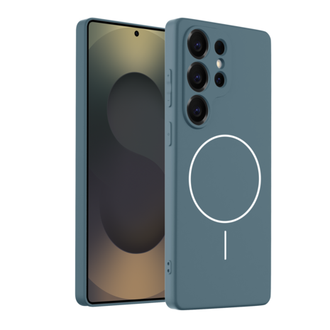 Coverzs Coverzs Samsung Galaxy S25 Ultra magSafe Silikonhülle 'Slim' (Dunkelblau)