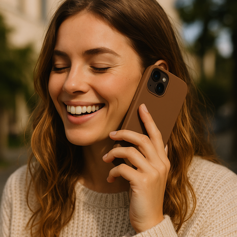 Ceezs Ceezs iPhone 12 Silikon Hülle (Braun)