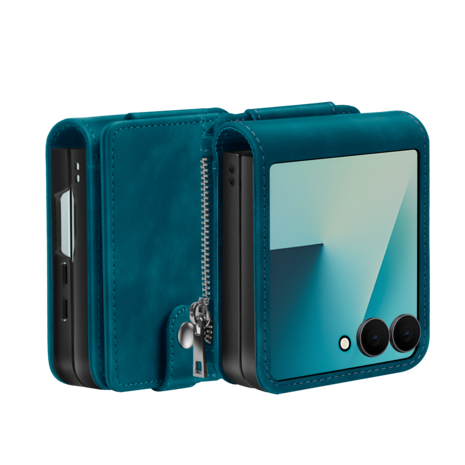 ShieldCase Samsung Galaxy Z Flip 7 Lederhülle mit Abnehmbare Wallet (Dunkelblau) ShieldCase Samsung Galaxy Z Flip 7 Lederhülle mit Abnehmbare Wallet (Dunkelblau)