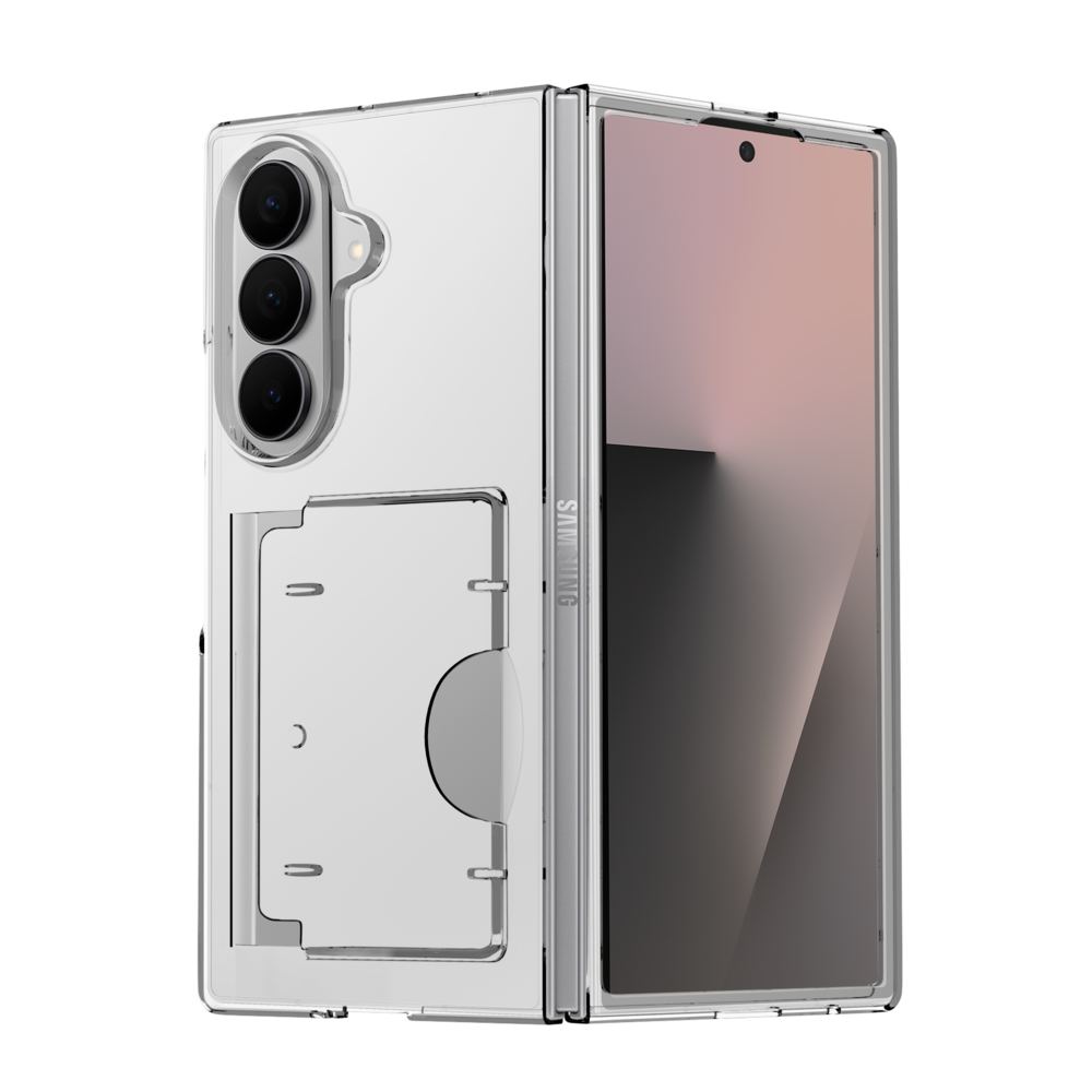 ShieldCase Samsung Galaxy Z Fold 7 Hartschalen-hülle mit Kartenhalter (Transparent)