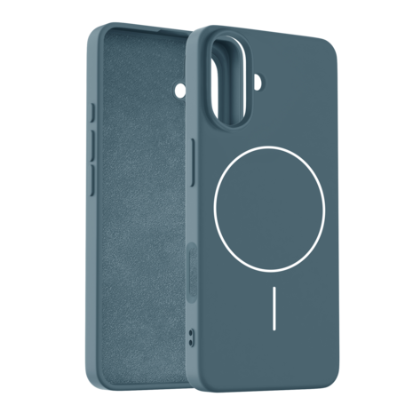 Coverzs Coverzs iPhone 16 Plus MagSafe Silikonhülle 'slim' (Dunkelblau)