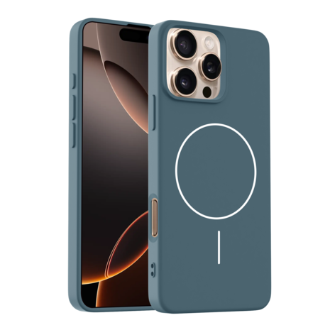 Coverzs Coverzs iPhone 16 Pro Max MagSafe Silikonhülle 'slim' (Dunkelblau)