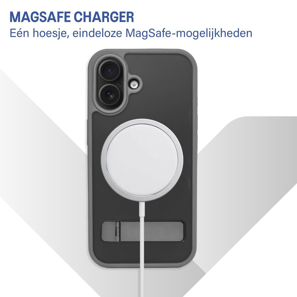 Coverzs Coverzs iPhone 16 matte MagSafe Hülle mit Standard (Grau)