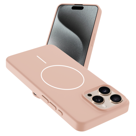 Coverzs Coverzs iPhone 15 Pro MagSafe Silikonhülle 'slim' (Hellrosa) Coverzs Coverzs iPhone 15 Pro MagSafe Silikonhülle 'slim' (Hellrosa)