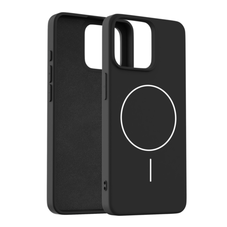 Coverzs Coverzs iPhone 15 Pro MagSafe Silikonhülle 'slim' (Schwarz) Coverzs Coverzs iPhone 15 Pro MagSafe Silikonhülle 'slim' (Schwarz)