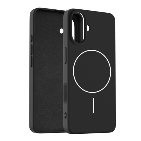 Coverzs Coverzs iPhone 16 Plus MagSafe Silikonhülle 'slim' (Schwarz) Coverzs Coverzs iPhone 16 Plus MagSafe Silikonhülle 'slim' (Schwarz)