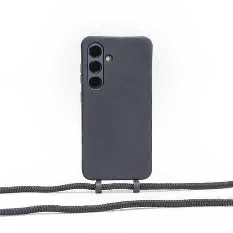 Coverzs Coverzs Samsung Galaxy S24 Plus Silikonhülle mit Kord (Schwarz) Coverzs Coverzs Samsung Galaxy S24 Plus Silikonhülle mit Kord (Schwarz)