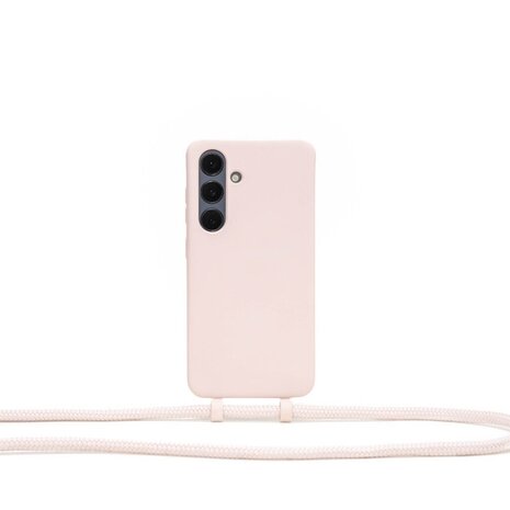 Coverzs Coverzs Samsung Galaxy S25 Silikonhülle mit Kord (Rosa) Coverzs Coverzs Samsung Galaxy S25 Silikonhülle mit Kord (Rosa)